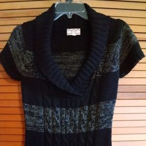 Pink Rose cable knit sweater dress